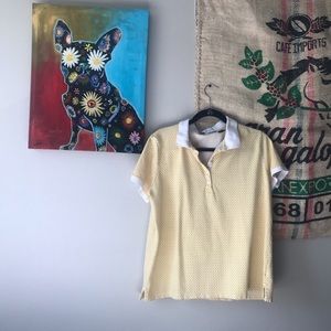 Land’s End size large yellow & white tee